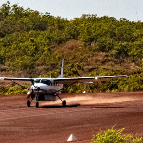 Remote landing on Cockatoo Island in a Cessna Caravan